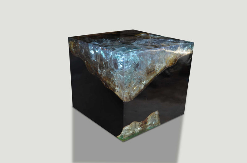 Cracked Resin Side Table