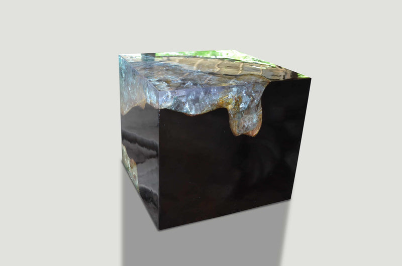 Cracked Resin Side Table
