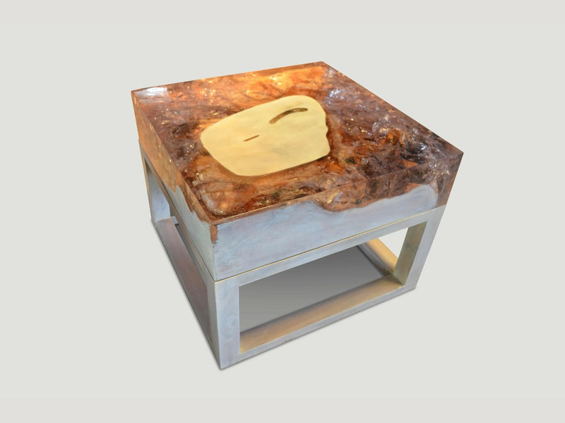 Cracked Resin Side Table/Coffee Table