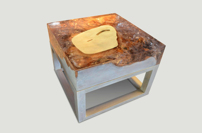Cracked Resin Side Table/Coffee Table