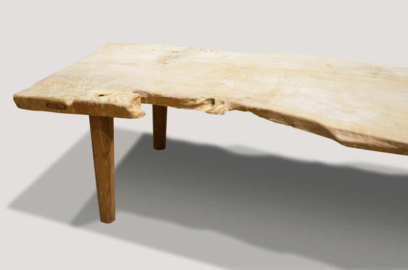 Live Edge Teak Coffee Table or Bench