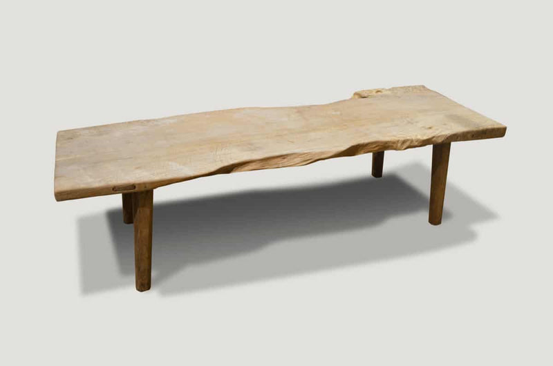 Live Edge Teak Coffee Table or Bench