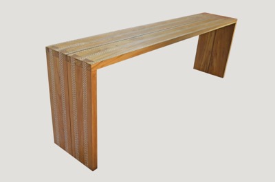 Shell Inlay Teak Console