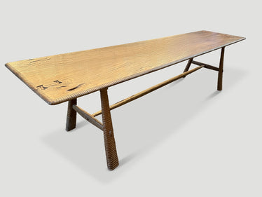 Mid Century Couture Hand Carved Dining Table or Console
