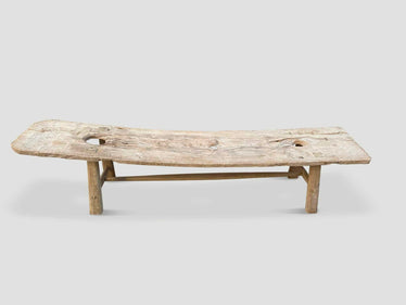 Impressive Bleached Teak Chaise or Bench