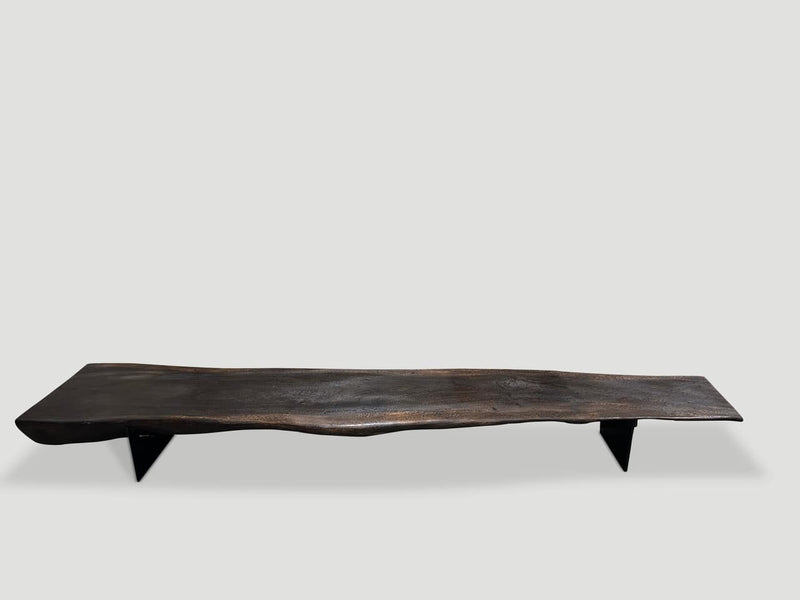 Impressive Long Charred Bench