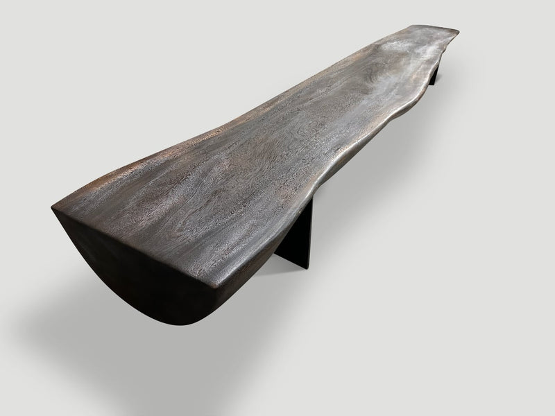 Impressive Long Charred Bench