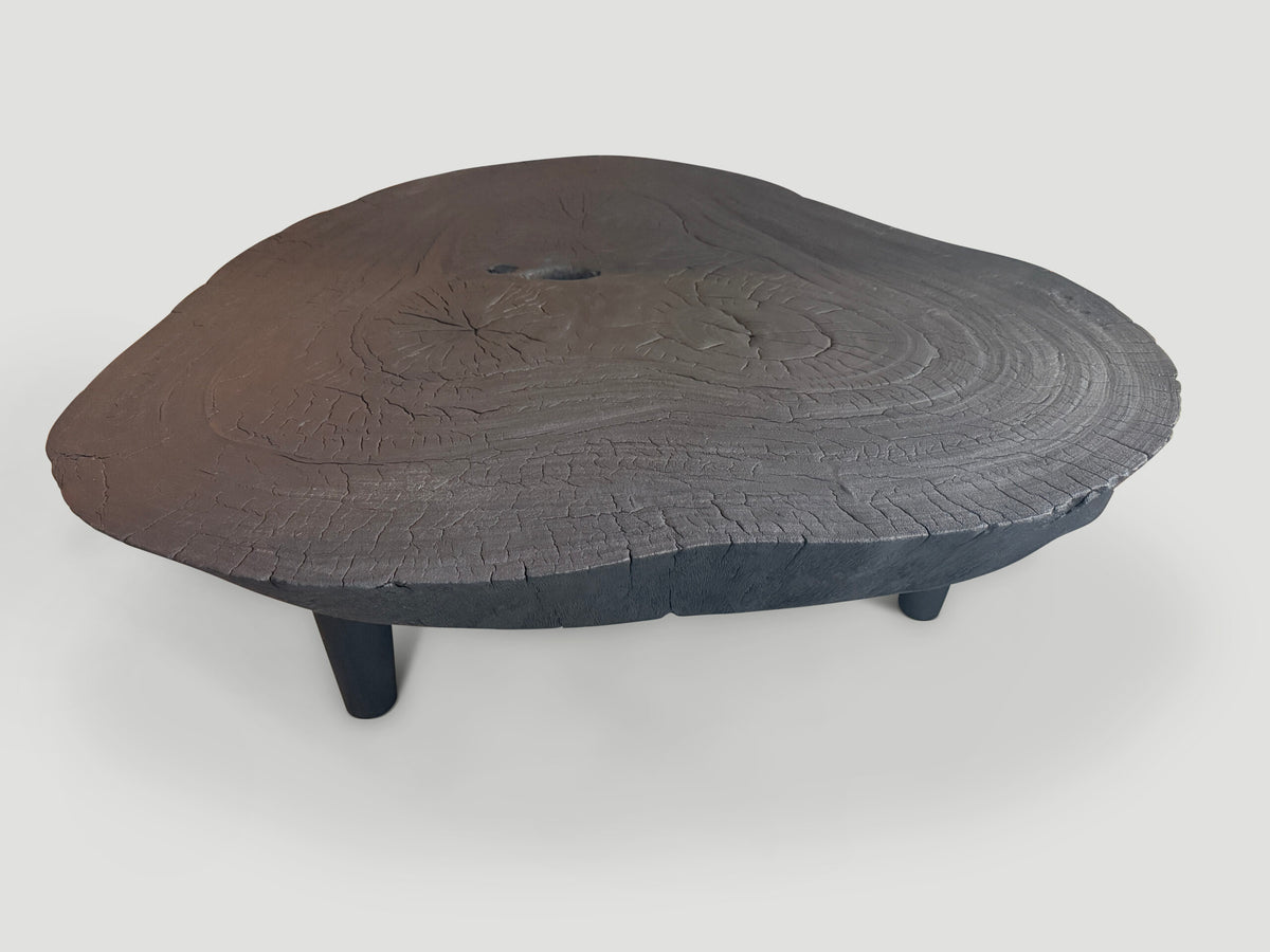 Amorphous Single Slab Mid Century Modern Coffee Table