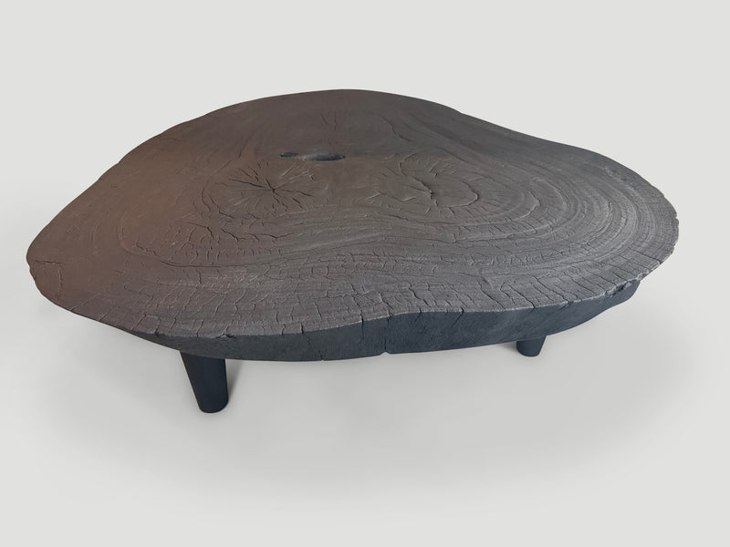 Amorphous Single Slab Mid Century Modern Coffee Table