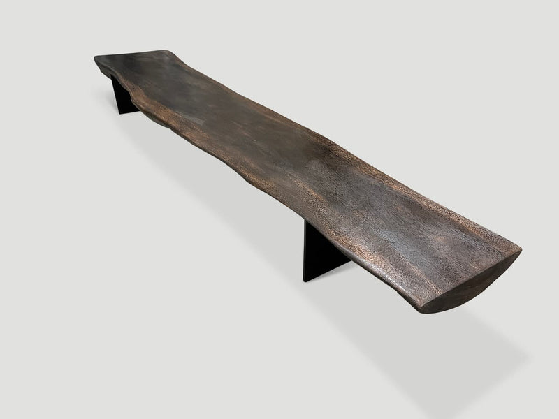 Impressive Long Charred Bench