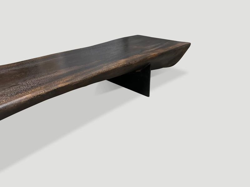 Impressive Long Charred Bench