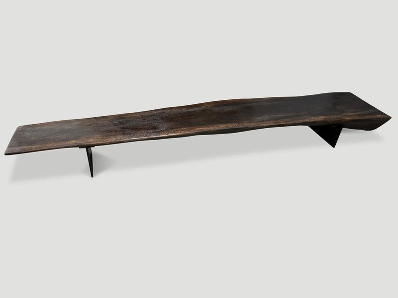 Impressive Long Charred Bench