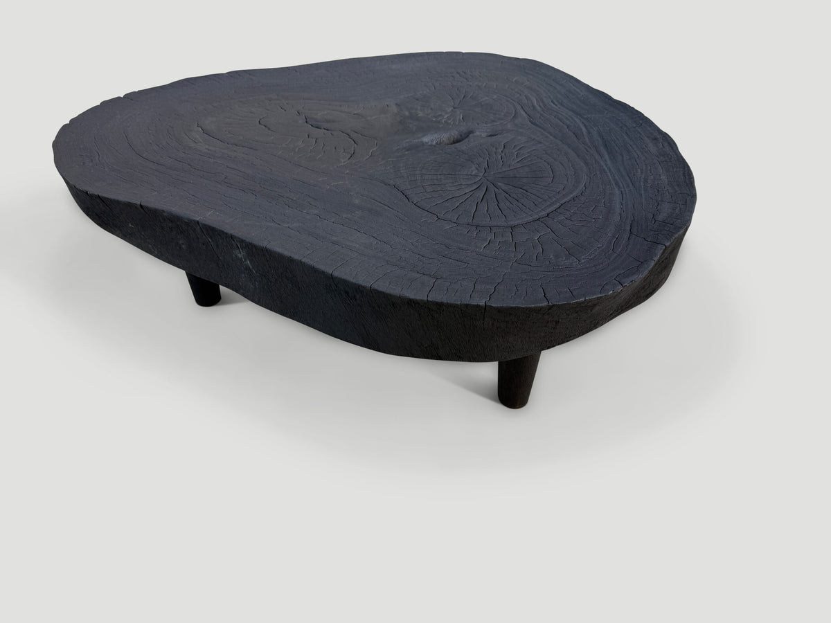 Amorphous Single Slab Mid Century Modern Coffee Table