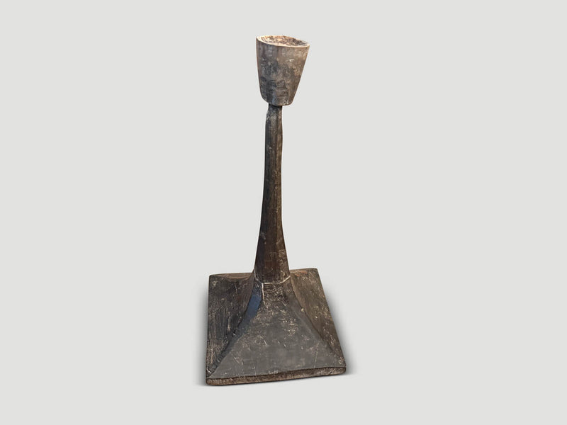 Ancient Hand Carved Candle Stick
