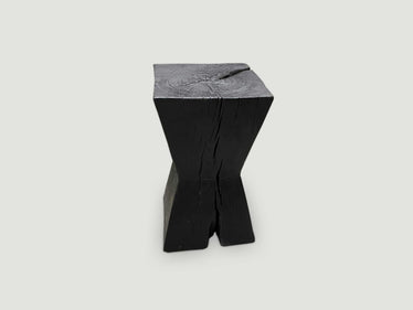 Charred Hourglass Side Table