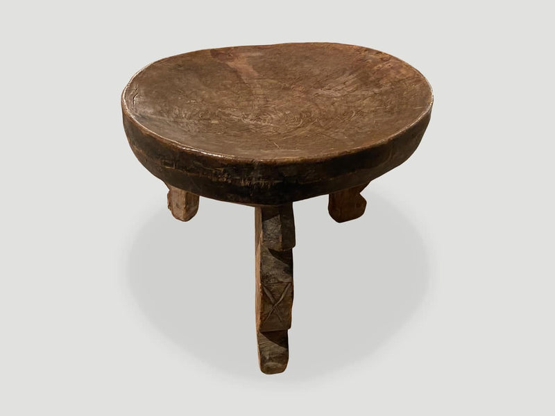 Antique African Tray Side Table or Bowl