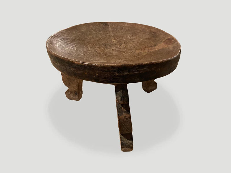 Antique African Tray Side Table or Bowl