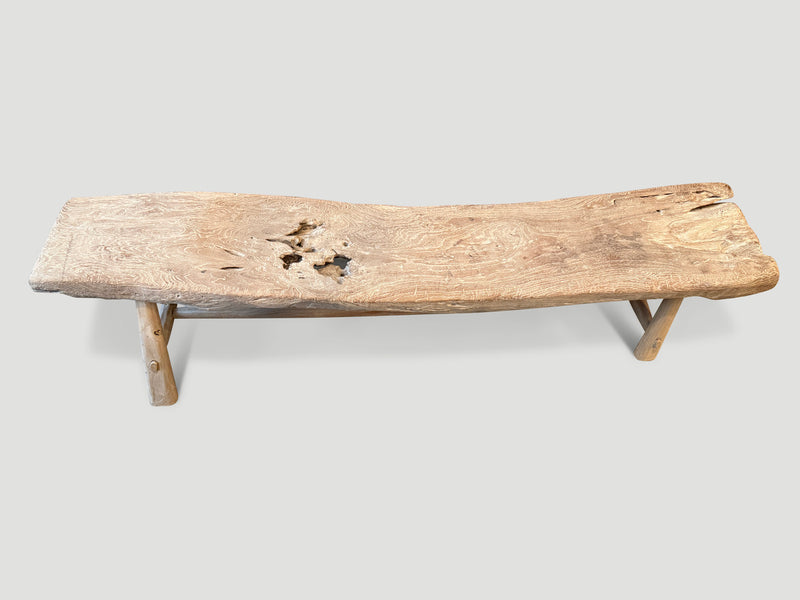 Minimalist Organic Wood Bench