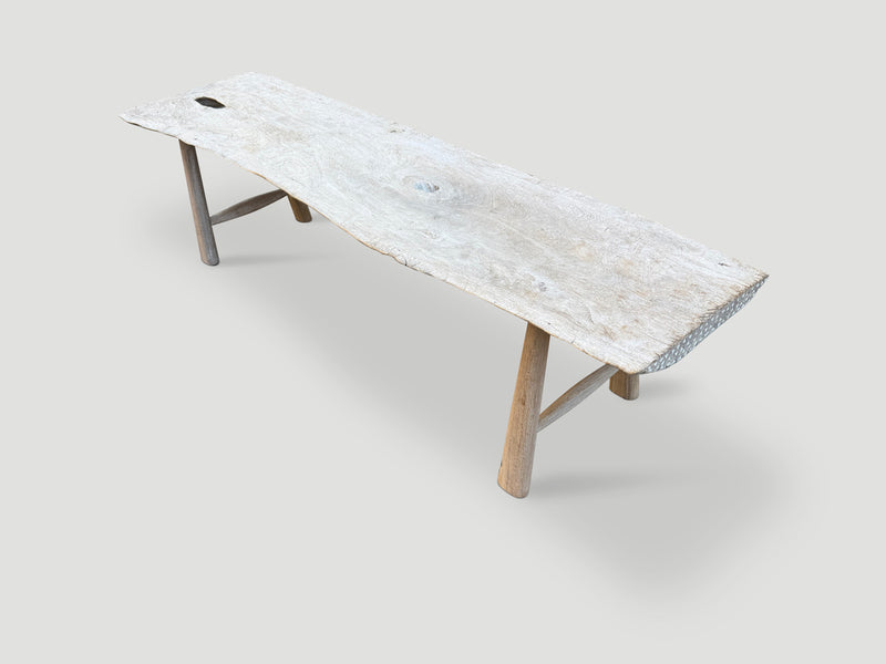 Shell Inlaid Teak Bench or Coffee Table