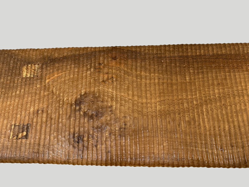 Impressive Minimalist Carved Teak Bench