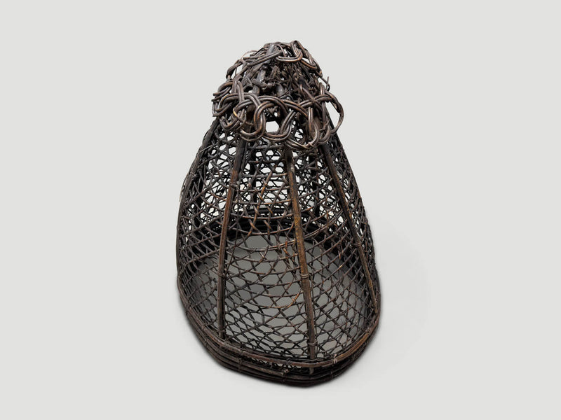 Antique Fisherman Basket Or Light Fixture