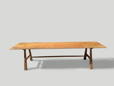 Mid Century Couture Hand Carved Dining Table or Console