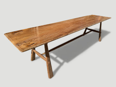 Mid Century Couture Hand Carved Dining Table or Console