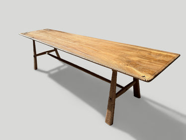 Mid Century Couture Hand Carved Dining Table or Console