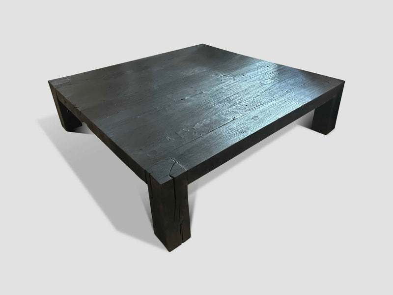 Impressive Minimalist Charred Coffee Table