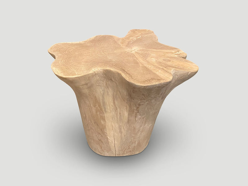 St. Barts Bleached Teak Side Table or Pedestal