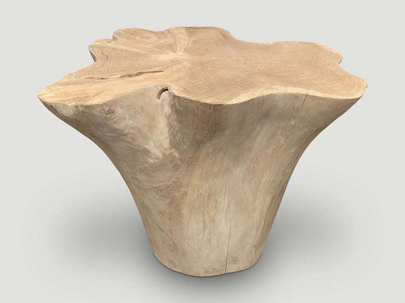 St. Barts Bleached Teak Side Table or Pedestal