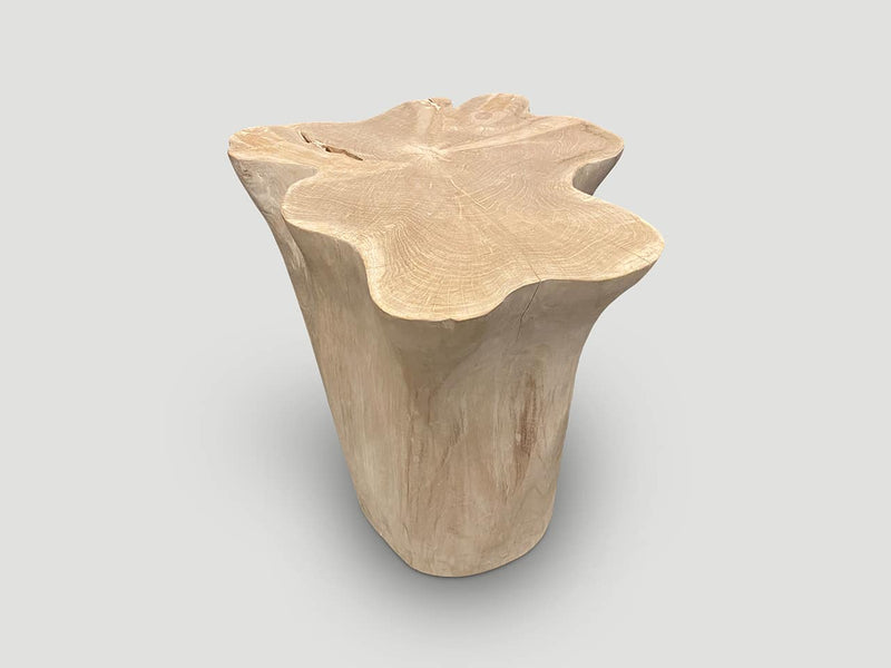 St. Barts Bleached Teak Side Table or Pedestal