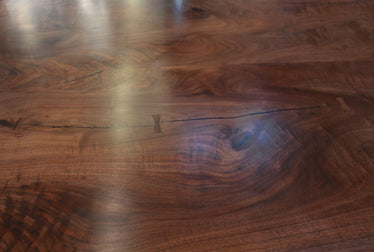 Walnut Dining Table With Bronze Base