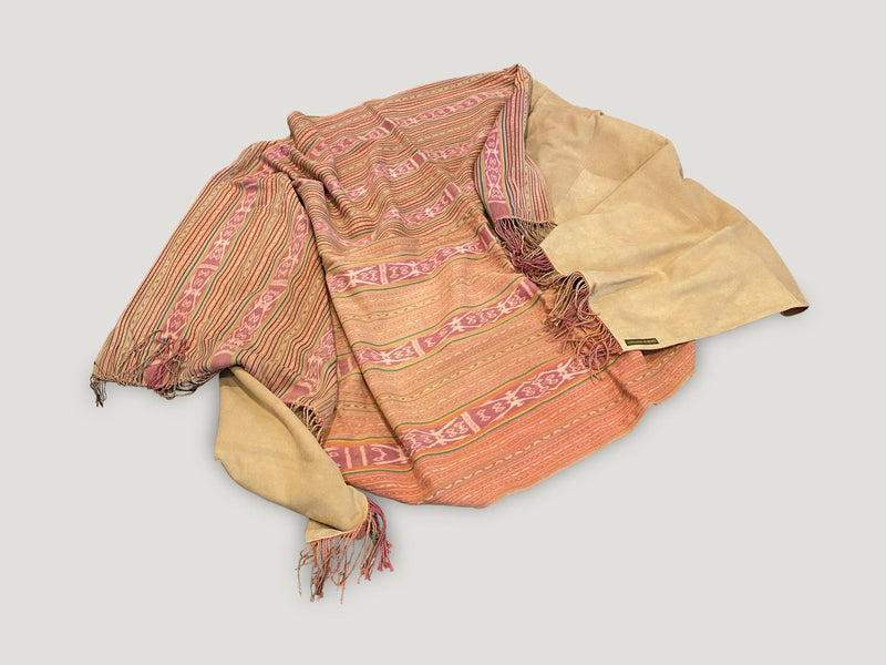 Antique Textile Backed in Suede