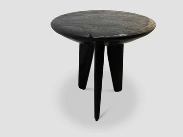 Mid Century Couture Espresso Stained Side Table
