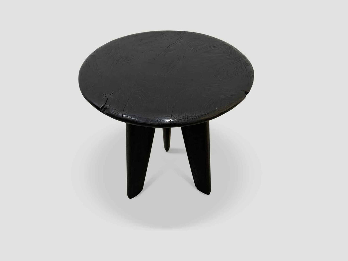 Mid Century Couture Espresso Stained Side Table