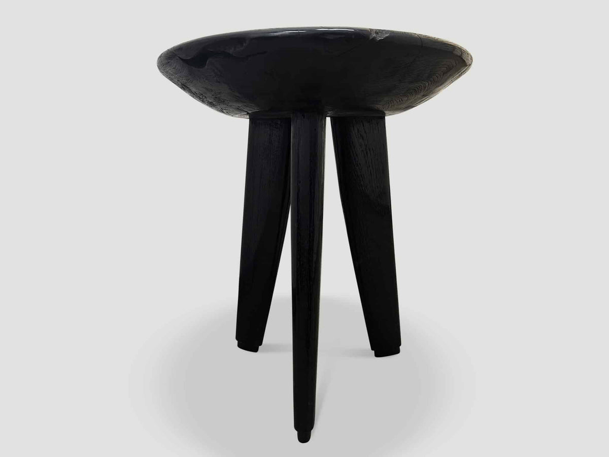 Mid Century Couture Espresso Stained Side Table