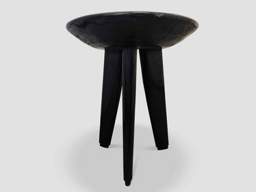 Mid Century Couture Espresso Stained Side Table