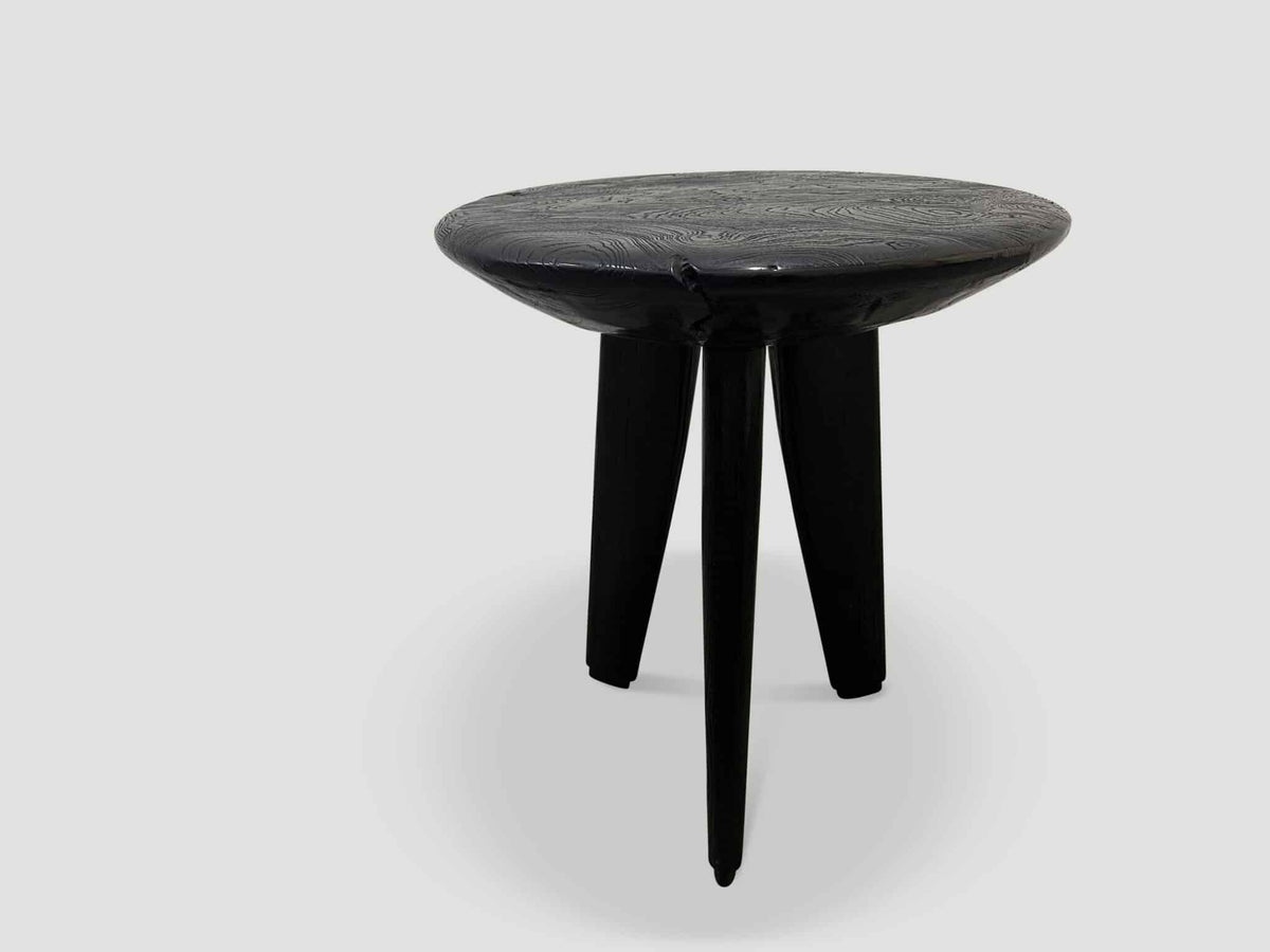 Mid Century Couture Espresso Stained Side Table