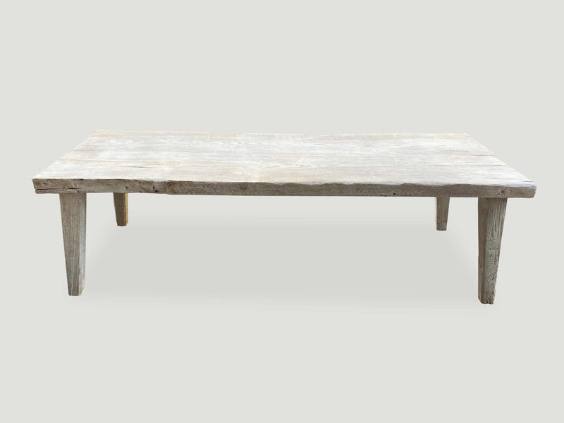 Bleached Teak Wood Bench or Coffee Table
