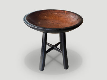 Mid Century Couture Two Tone Side Table