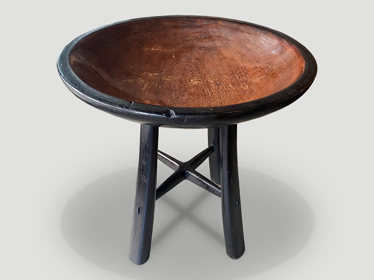 Mid Century Couture Two Tone Side Table