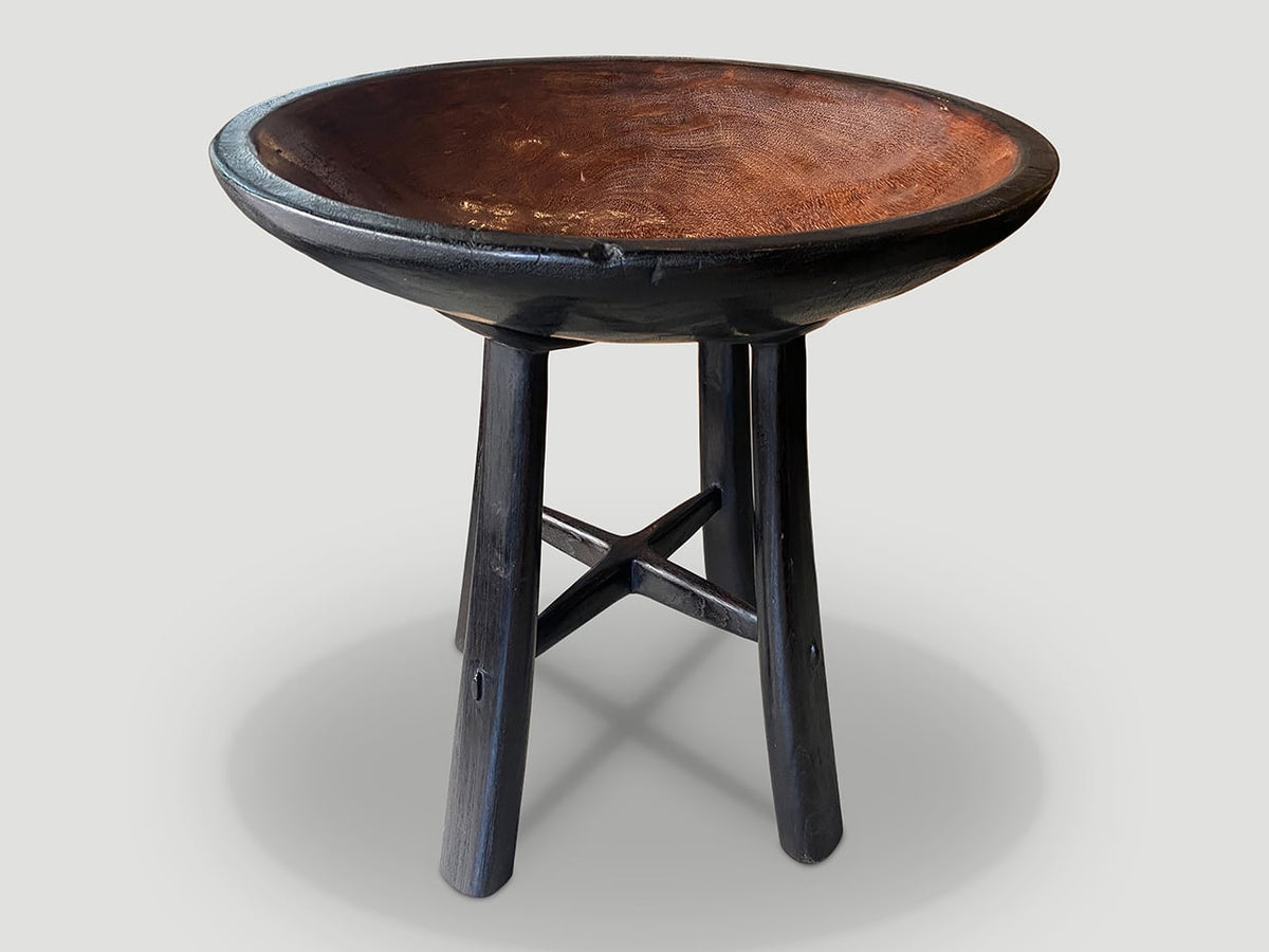 Mid Century Couture Two Tone Side Table