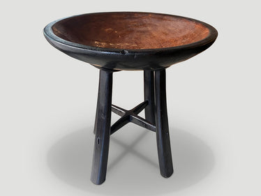 Mid Century Couture Two Tone Side Table