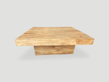 Impressive Square Natural Teak Coffee Table