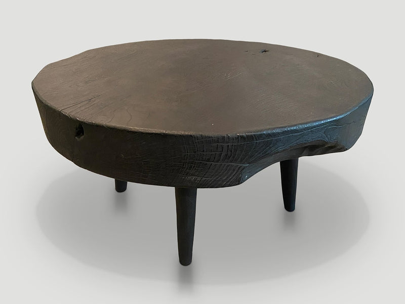 Charred Reclaimed Teak Wood Coffee Table