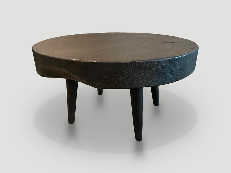 Charred Reclaimed Teak Wood Coffee Table