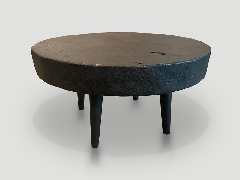 Charred Reclaimed Teak Wood Coffee Table