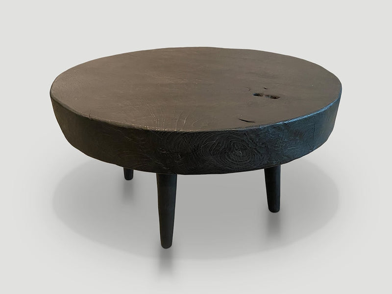 Charred Reclaimed Teak Wood Coffee Table