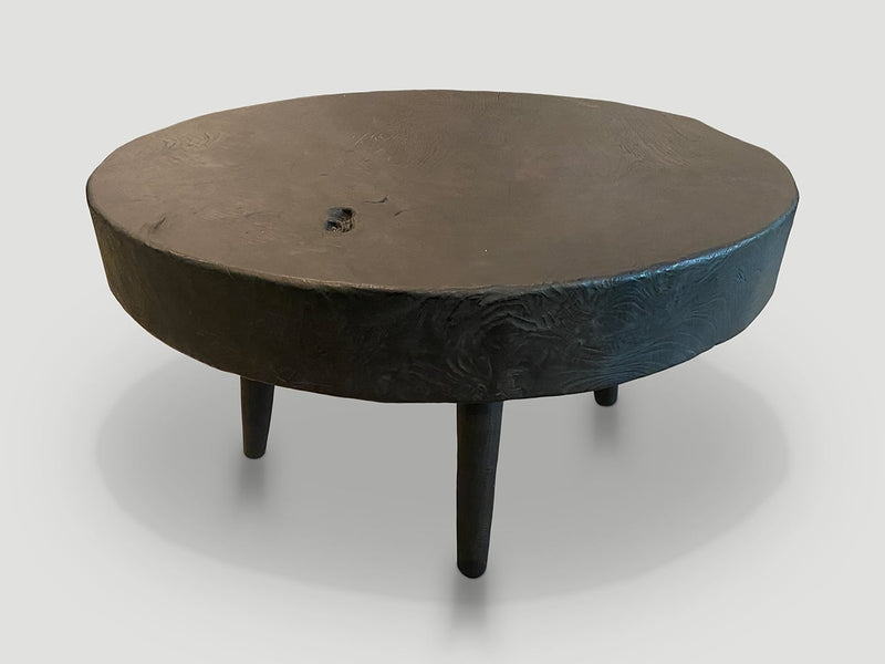 Charred Reclaimed Teak Wood Coffee Table